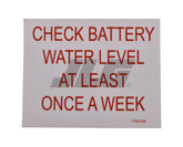 1703155 Decal, Battery Check (Aust.) | JLG